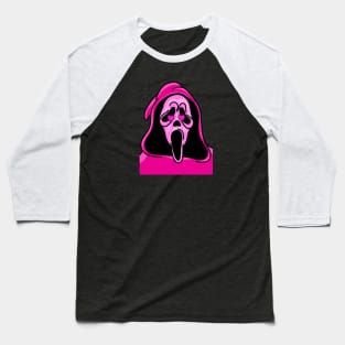 Pink Heart Eyed Scream Baseball T-Shirt